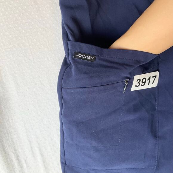 Jockey Women Scrub Pants size S (P) Full Length Straight Leg Elastic Waist Blue - Picture 12 of 12
